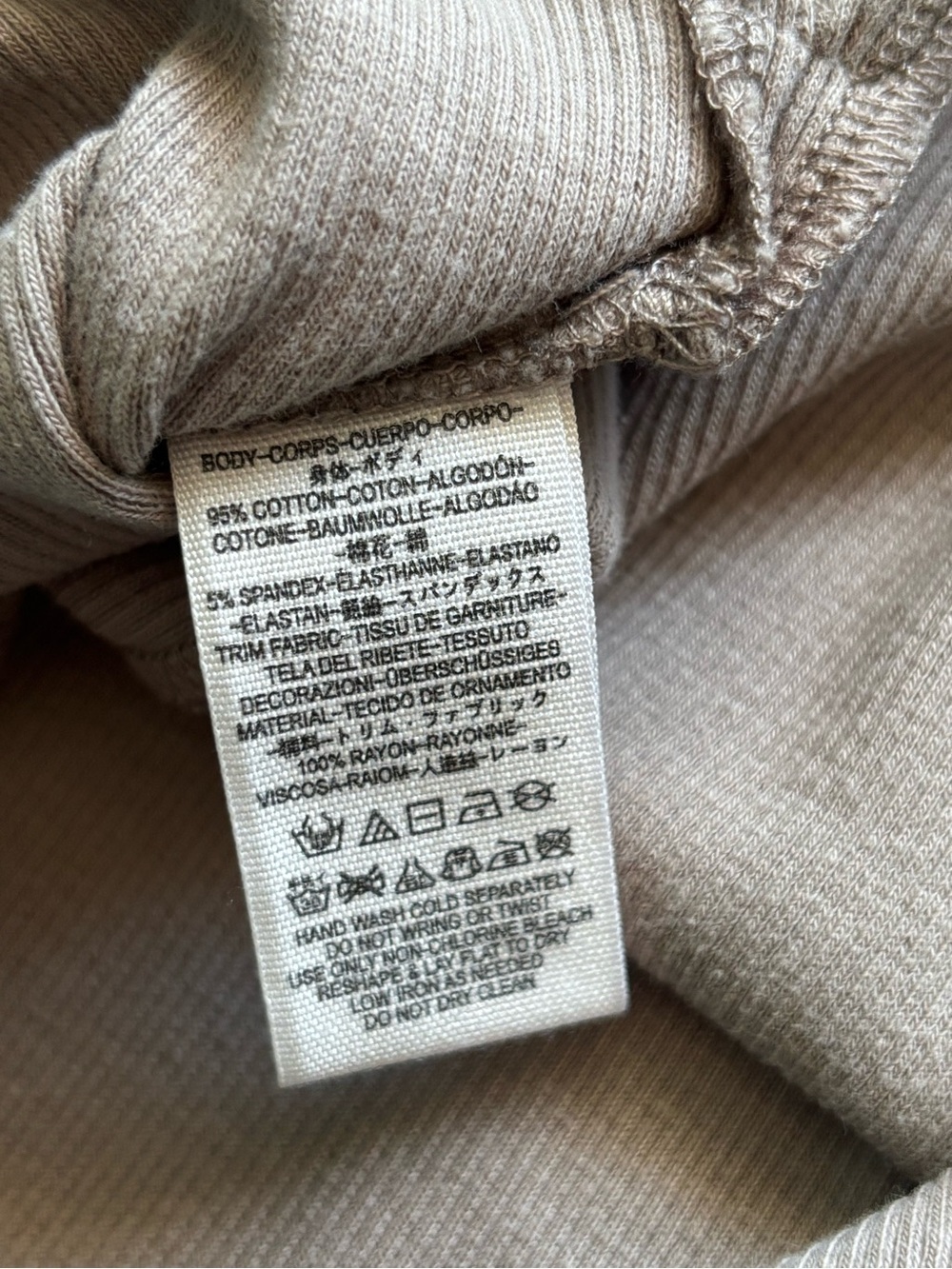 We The Free Taupe Ribbed Henley Tank - Picture 4 of 5